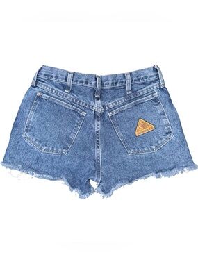 VTG Denim Cutoff Shorts High Rise Frayed Festival Workwear Flame Resistant Sz 27